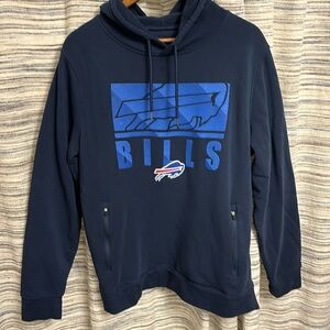 Buffalo Bills 🦬 Football Fan Navy Long-Sleeveeve Hoodie Size Large